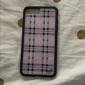 iphone 7 plus purple plaid wildflower case